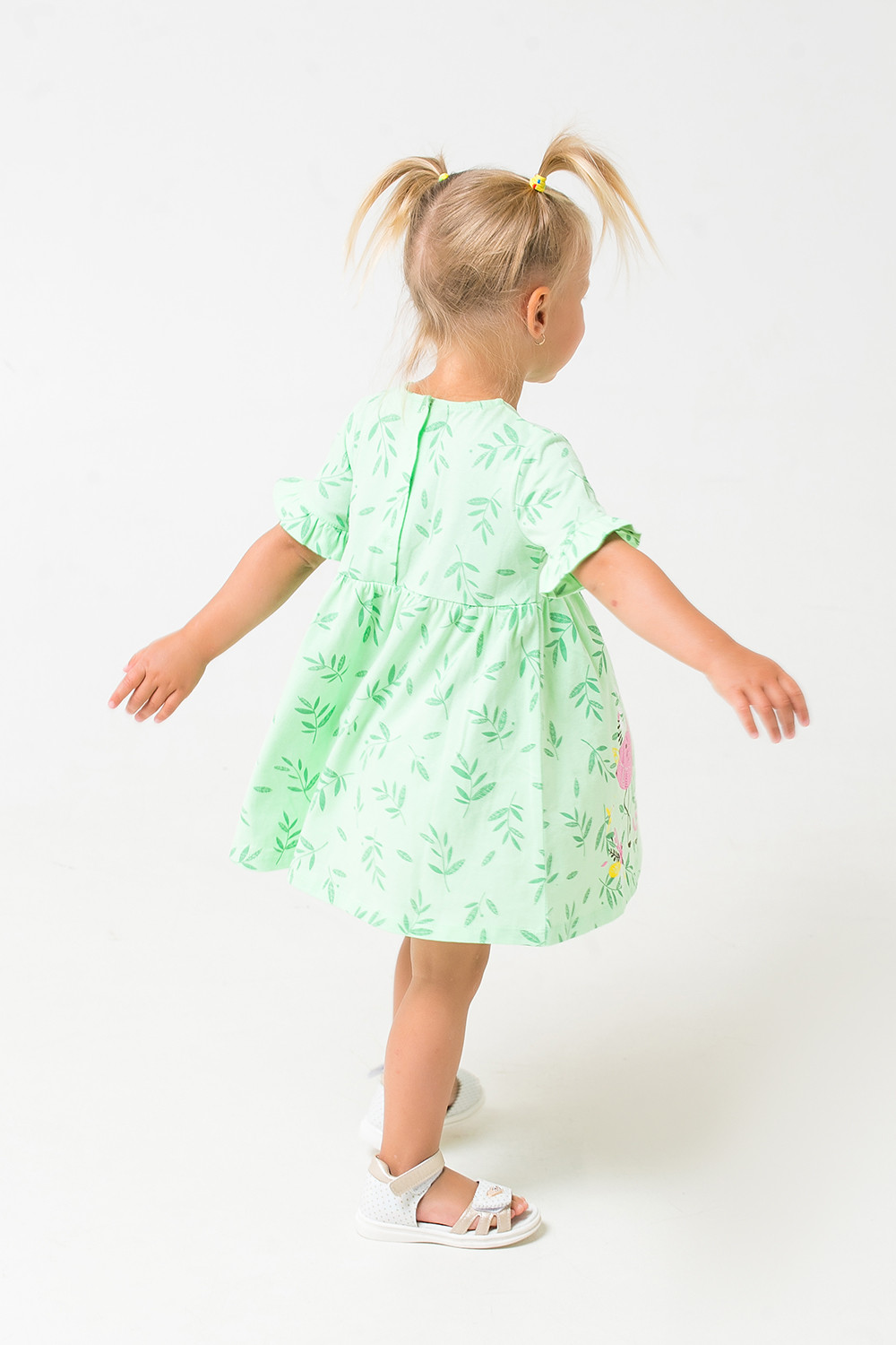 картинка Платье для девочки Crockid КР 5681 нео-минт, веточки к287 от магазина детских товаров ALiSa