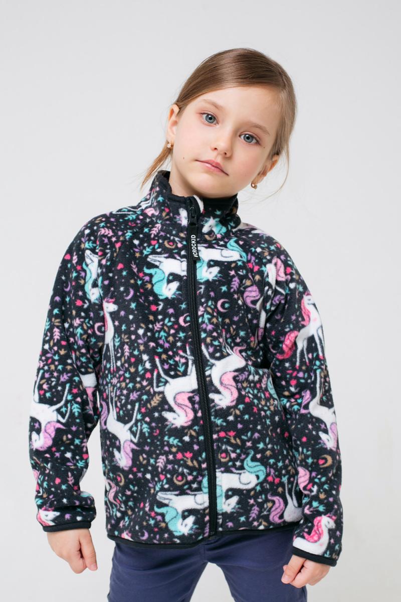 картинка Куртка флисовая для девочки Crockid ФЛ 34011/н/41 ГР от магазина детских товаров ALiSa