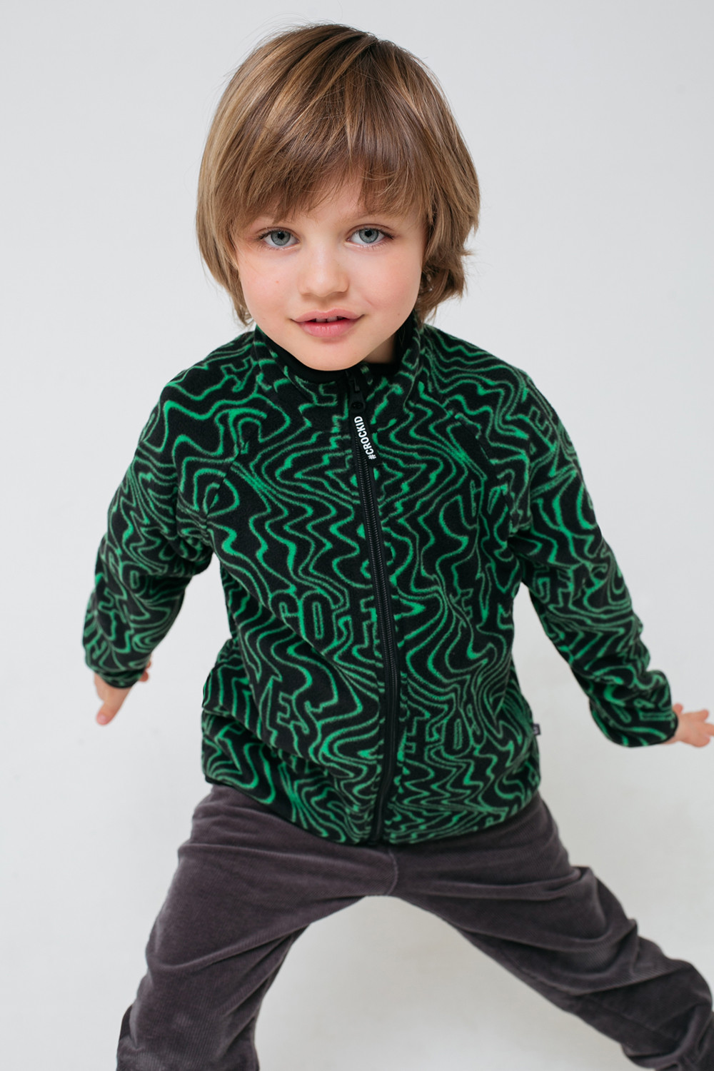 картинка Куртка флисовая для мальчика Crockid ФЛ 34011/н/46 ГР от магазина детских товаров ALiSa