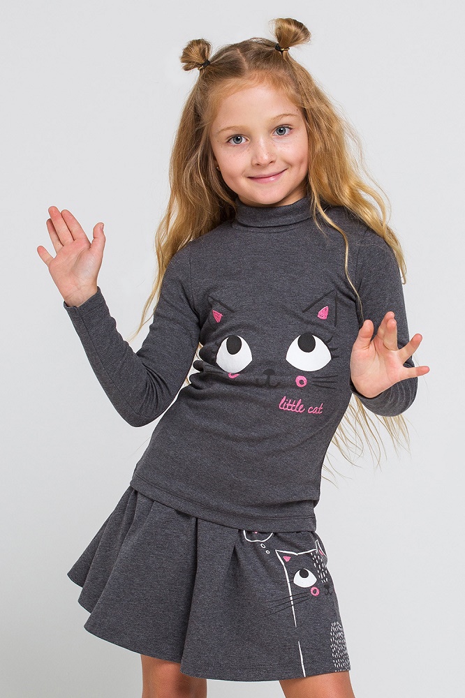 картинка Джемпер для девочки Crockid К 300465 темно-серый меланж к119 от магазина детских товаров ALiSa