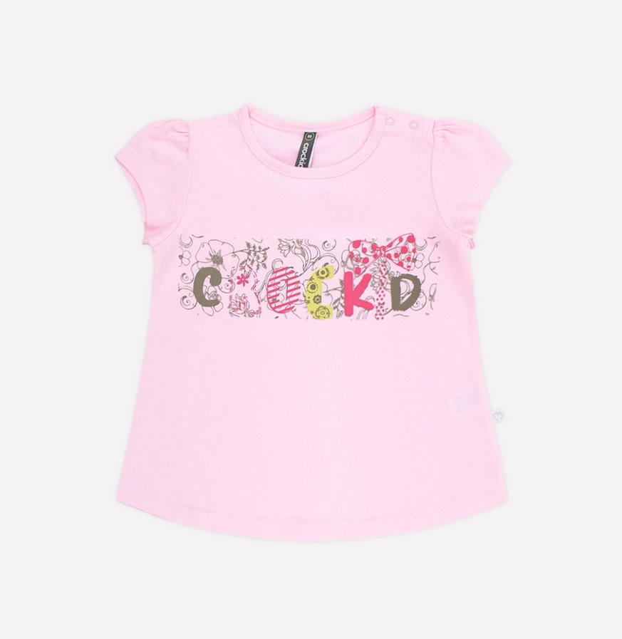 картинка Футболка для девочки Crockid К 301329 розовое облако от магазина детских товаров ALiSa