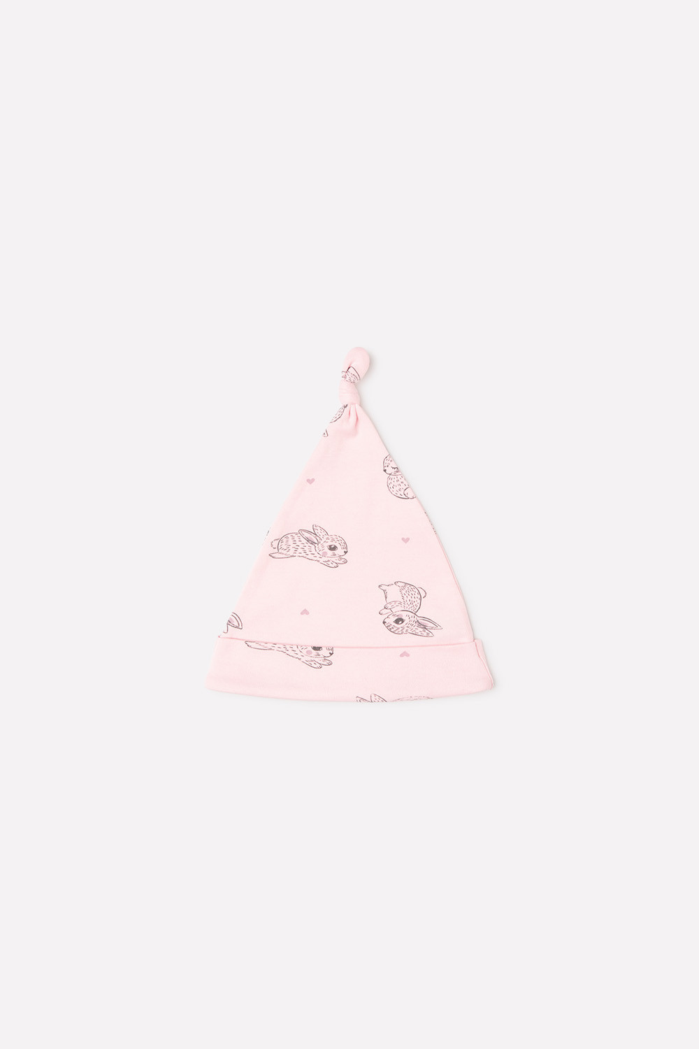 картинка Шапка для девочки Crockid К 8036 зайчики и сердечки на светло-розовом от магазина детских товаров ALiSa