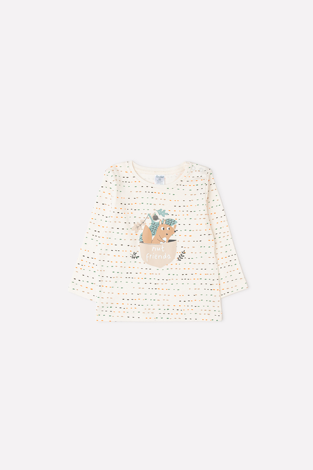 картинка Джемпер для девочки Crockid К 301576 цветные штрихи на белой лилии от магазина детских товаров ALiSa