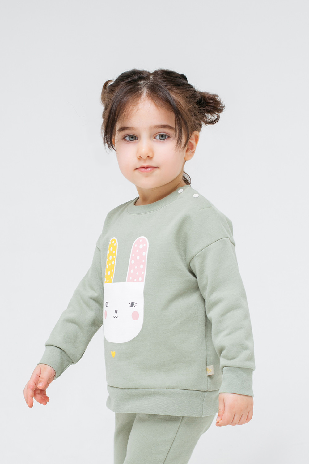 картинка Джемпер для девочки Crockid КР 301447 оливковый хаки к297 от магазина детских товаров ALiSa