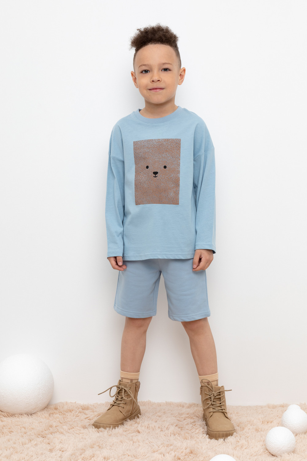 картинка Шорты для мальчика Crockid КР 400619 пыльно-синий к432 от магазина детских товаров ALiSa