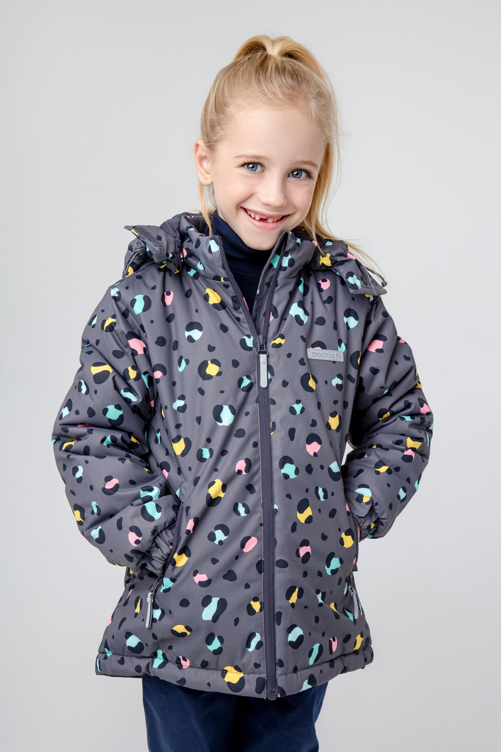 картинка Куртка зимняя для девочки Crockid ВК 38090/н/3 ГР от магазина детских товаров ALiSa