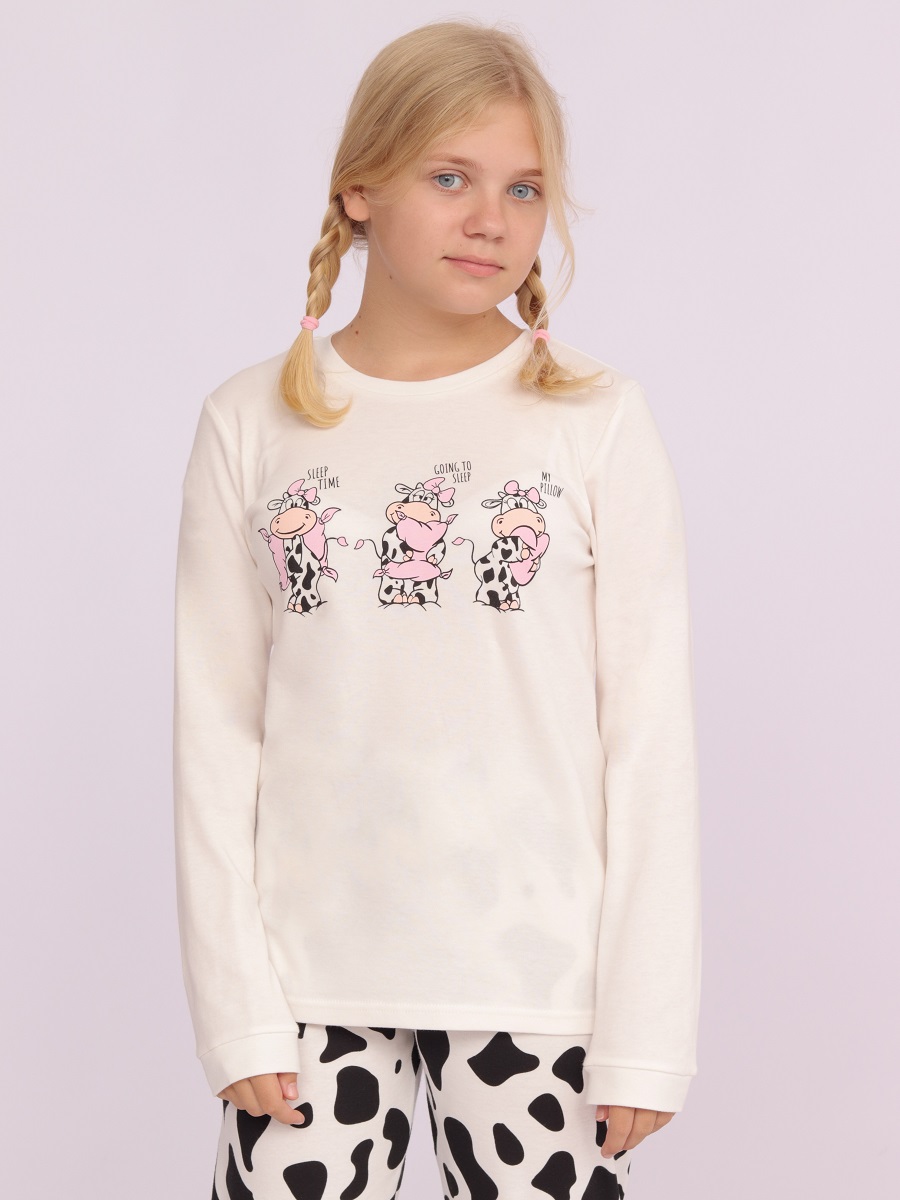 картинка Пижама для девочки Cherubino CSJG 50103-21 Экрю от магазина детских товаров ALiSa