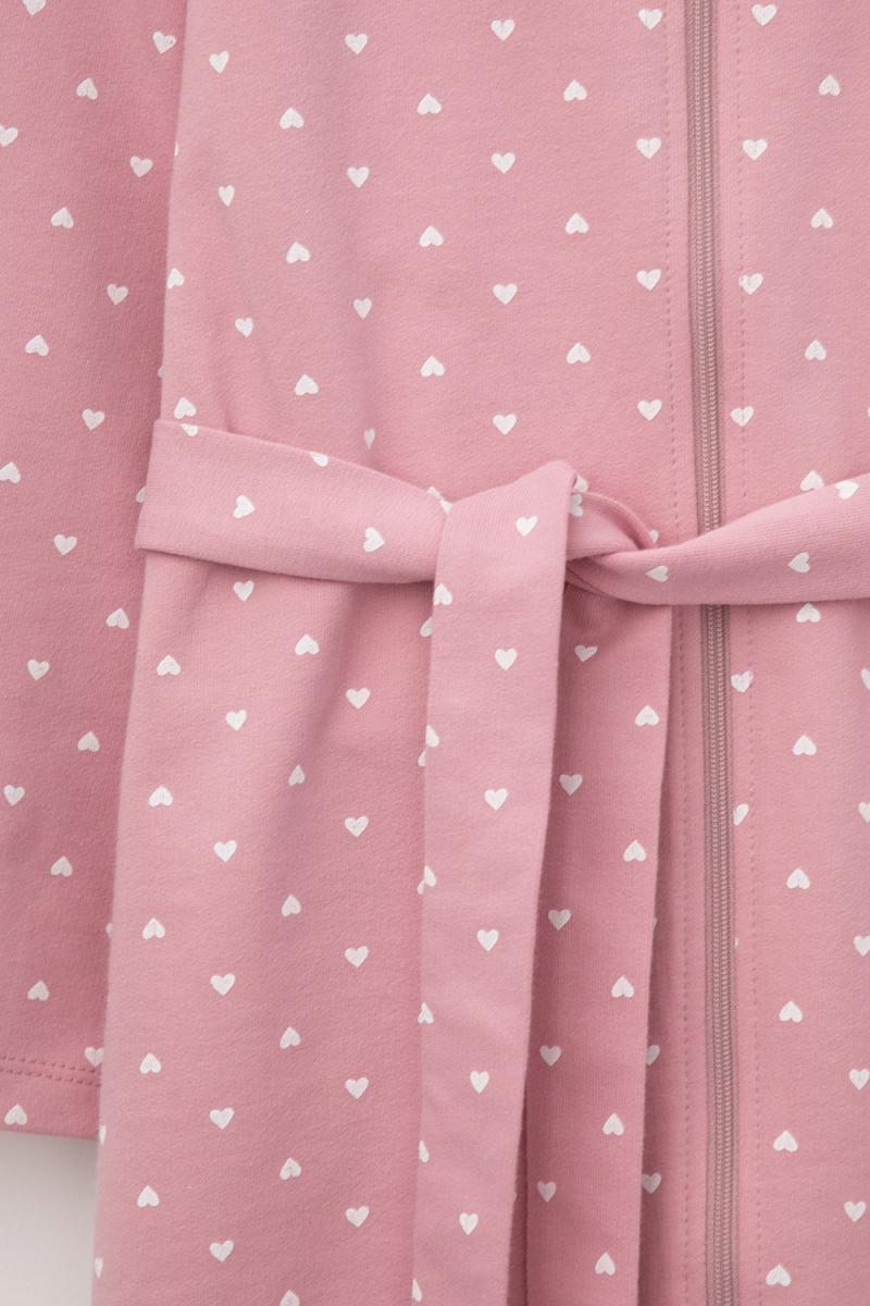 картинка Халат для девочки Crockid К 5764 розовый зефир сердечки от магазина детских товаров ALiSa