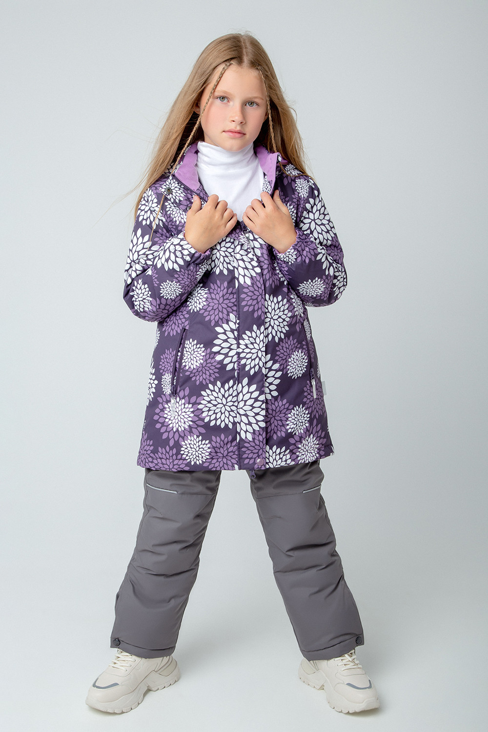 картинка Пальто зимнее для девочки Crockid ВК 38086/н/2 ГР от магазина детских товаров ALiSa