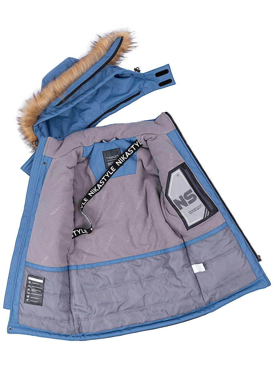 картинка Куртка зимняя для мальчика NIKASTYLE 4з3323 джинсовый от магазина детских товаров ALiSa