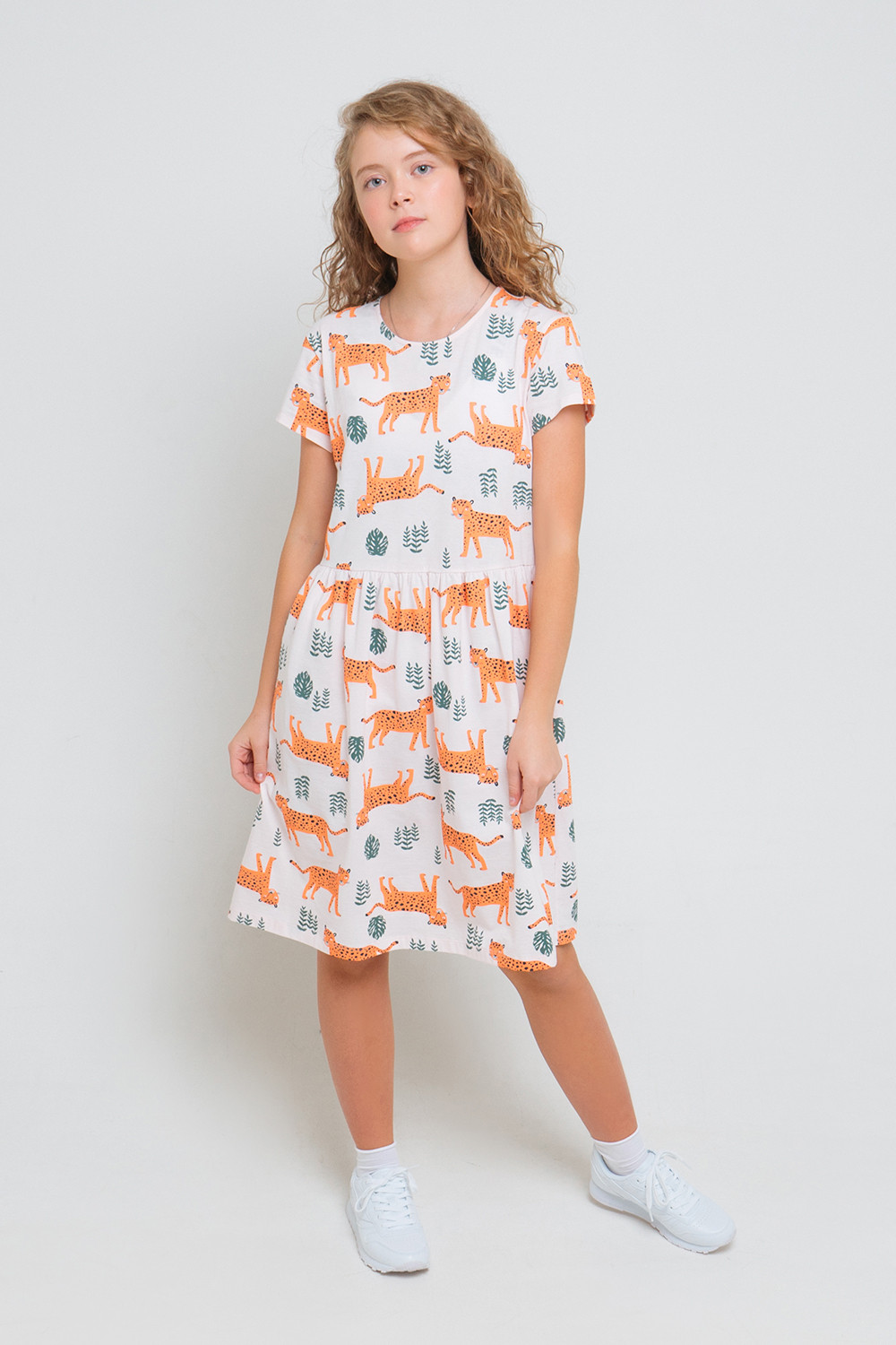 картинка Платье для девочки КБ 5698 светло-розовый, леопарды к51 от магазина детских товаров ALiSa