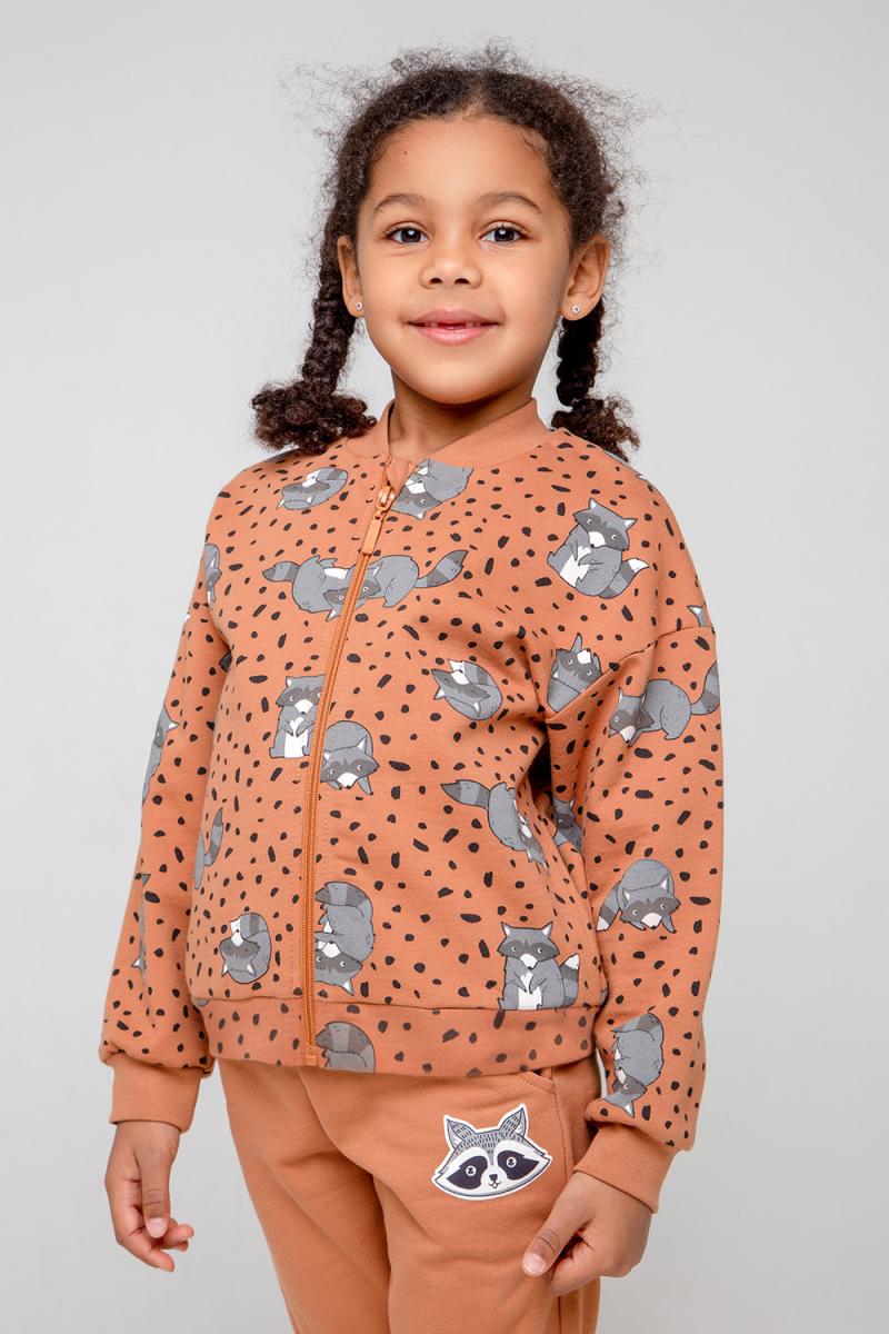 картинка Куртка для девочки Crockid КР 301905 светло-коричневый, еноты к357 от магазина детских товаров ALiSa