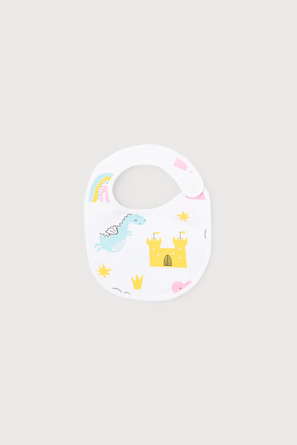 картинка Фартук-нагрудник для девочки Crockid К 8511 замок принцессы на белом от магазина детских товаров ALiSa