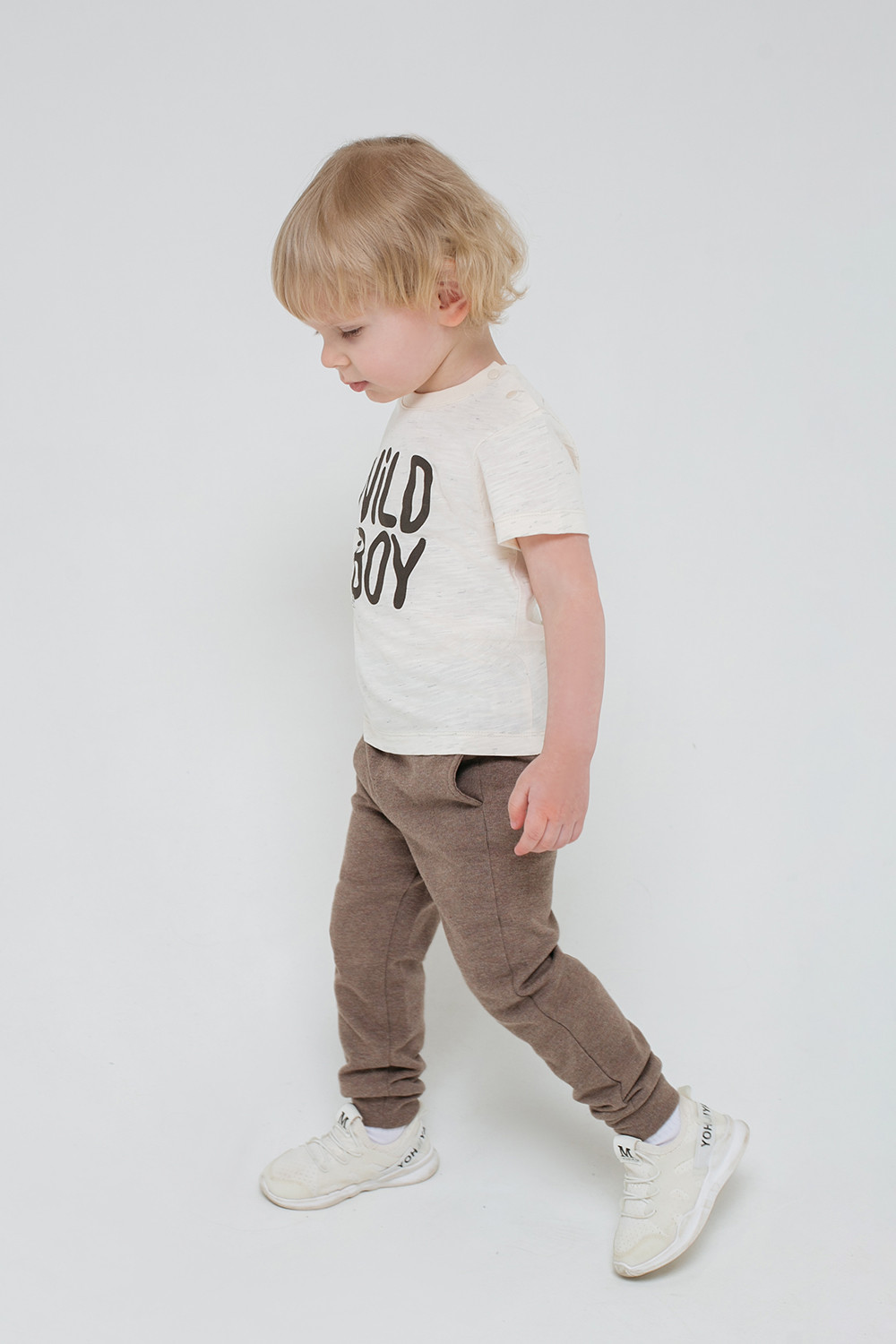 картинка Брюки для мальчика Crockid КР 400068 коричневый меланж к310 от магазина детских товаров ALiSa
