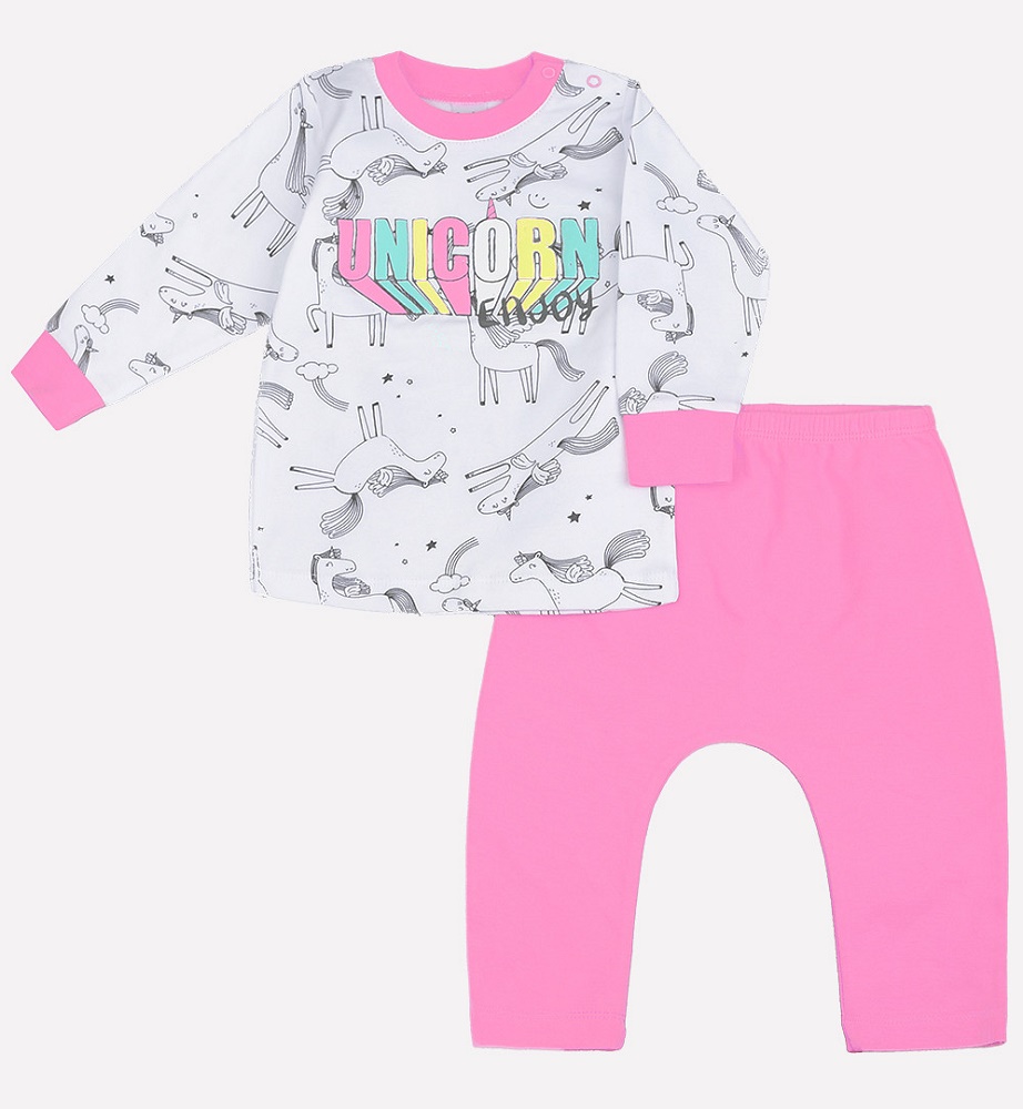 картинка Комплект для девочки Crockid К 2556 единороги + темно-розовый от магазина детских товаров ALiSa