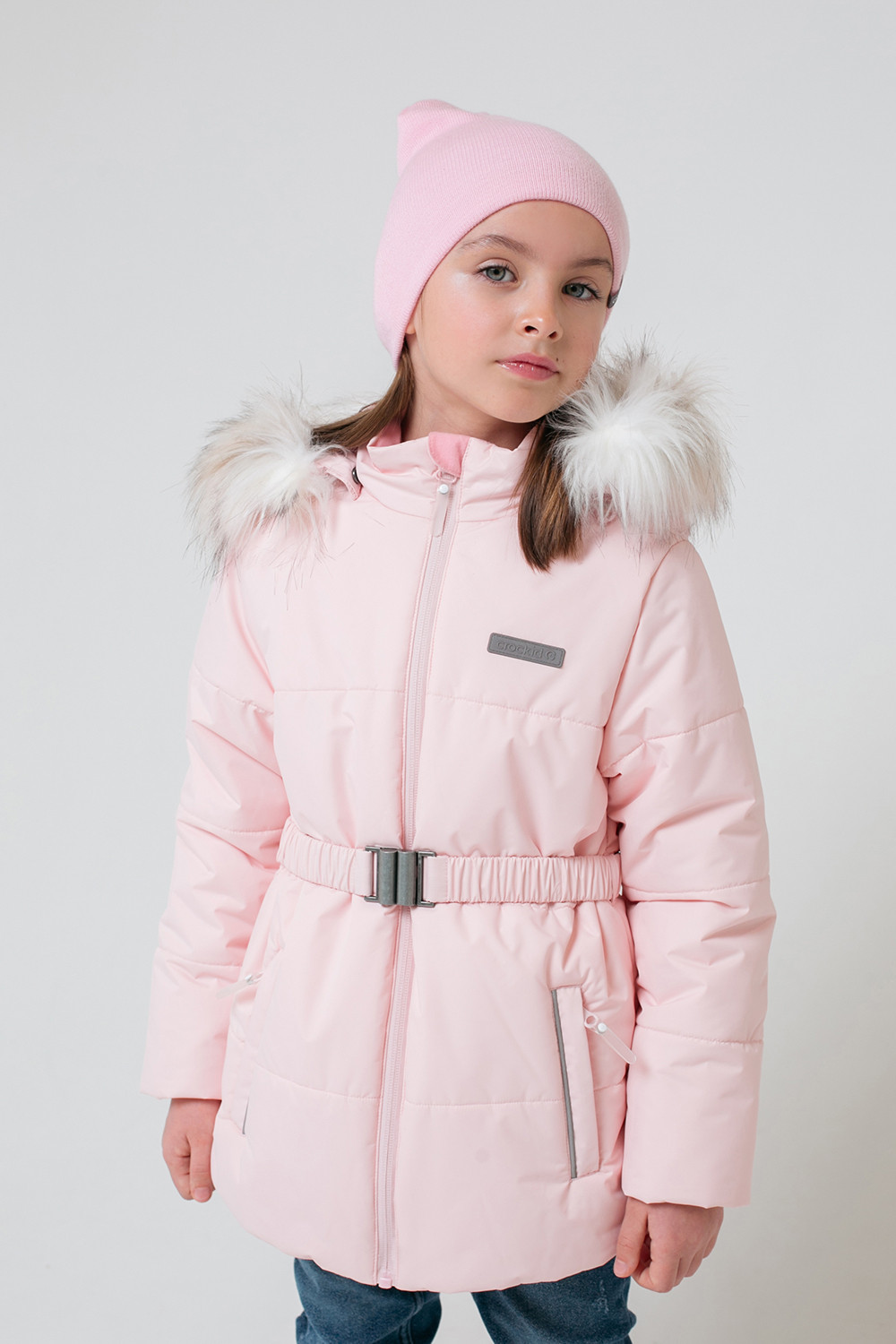 картинка Куртка зимняя удлиненная для девочки Crockid ВК 38066/1 ГР от магазина детских товаров ALiSa