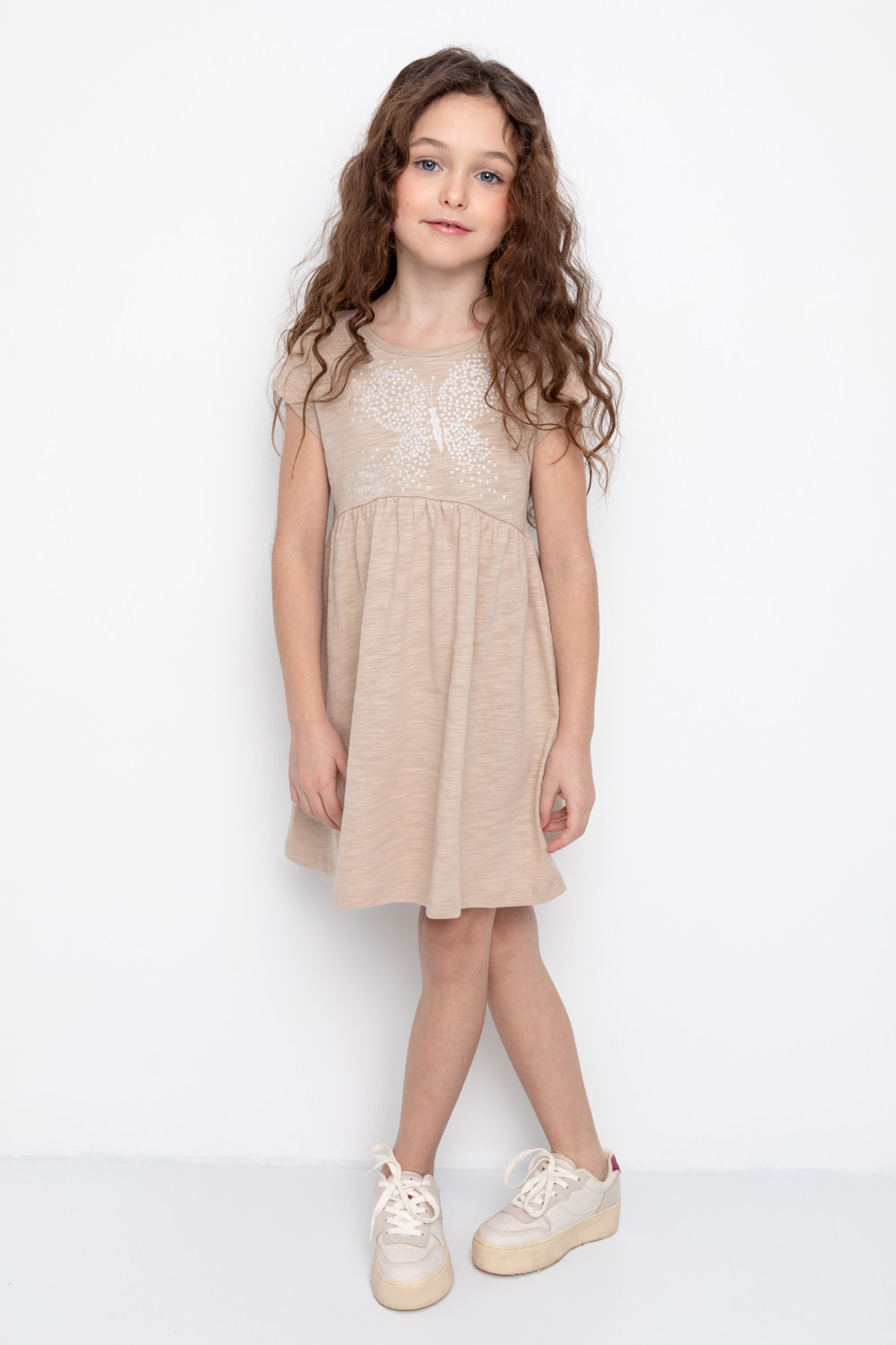 картинка Платье для девочки Crockid К 5732 темно-бежевый от магазина детских товаров ALiSa