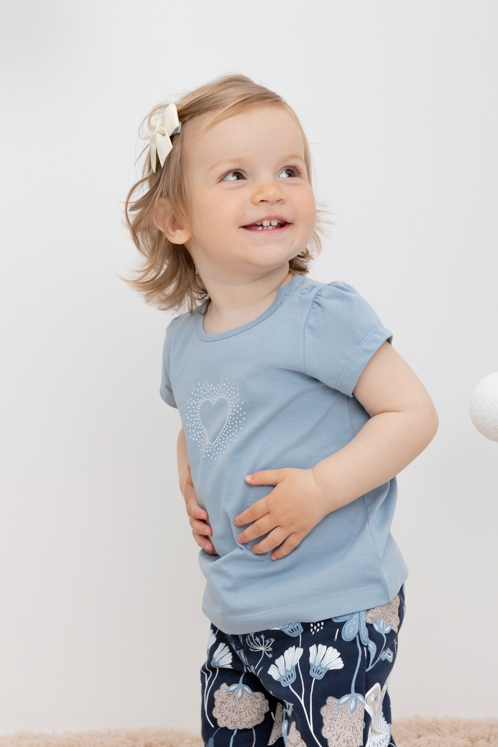 картинка Футболка для девочки Crockid КР 302219 пыльно-синий к419 от магазина детских товаров ALiSa