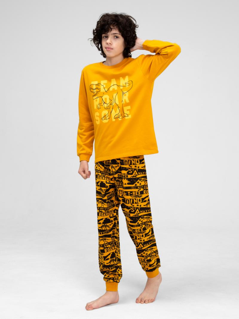 картинка Пижама для мальчика Cherubino CWJB 50144-33 Горчичный от магазина детских товаров ALiSa