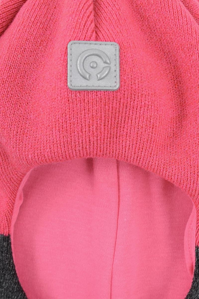 картинка Шапка-шлем для девочки Crockid КВ 20284/ш серый, розовый от магазина детских товаров ALiSa