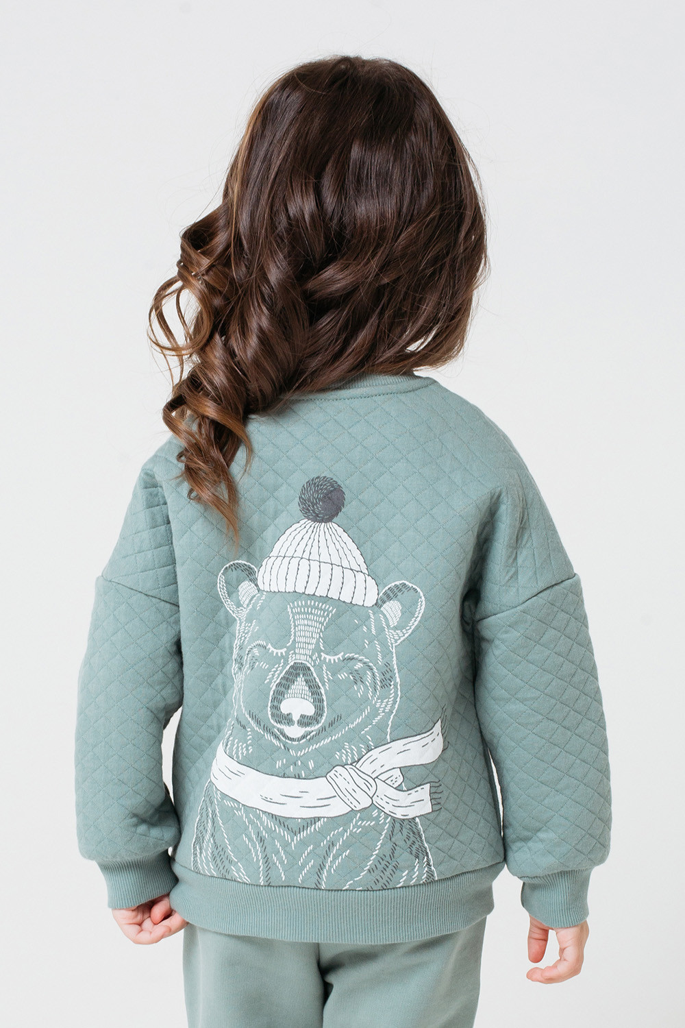 картинка Куртка для девочки Crockid КР 300772 серо-зеленый к217 от магазина детских товаров ALiSa