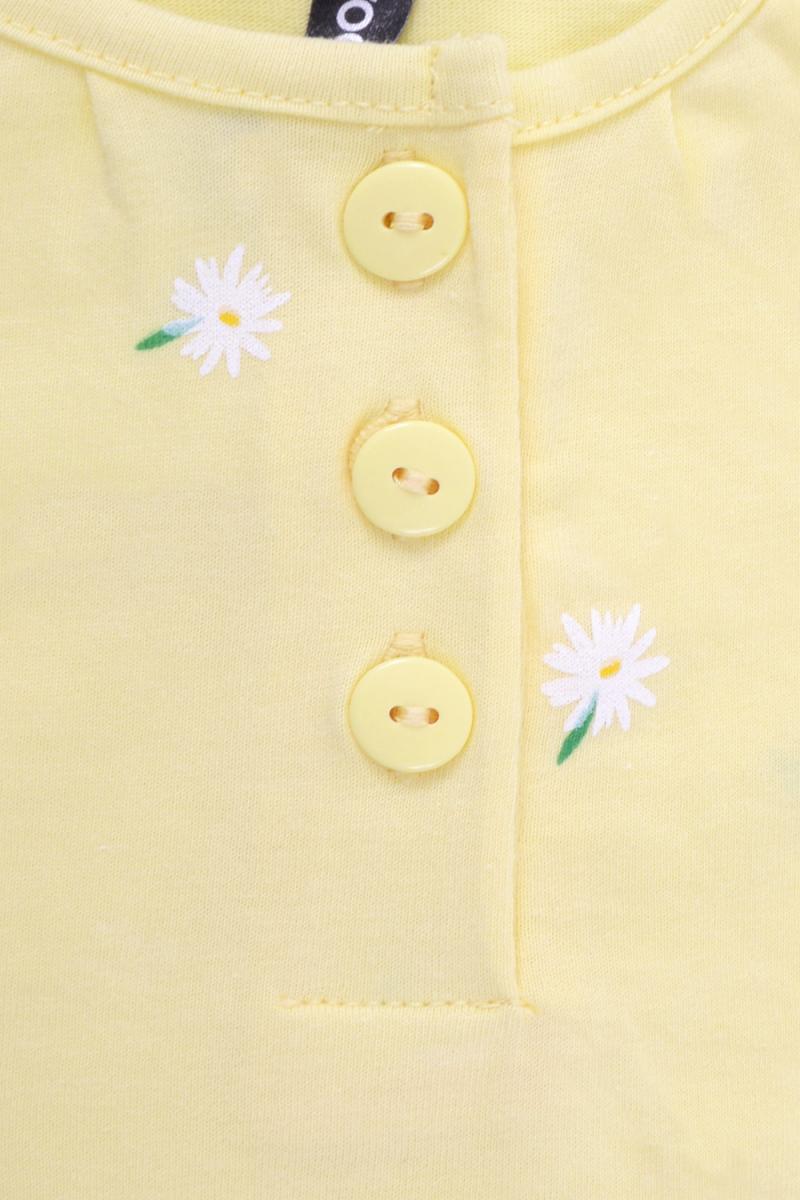 картинка Джемпер для девочки Crockid КР 302060 бледно-желтый, летние цветы к391 от магазина детских товаров ALiSa