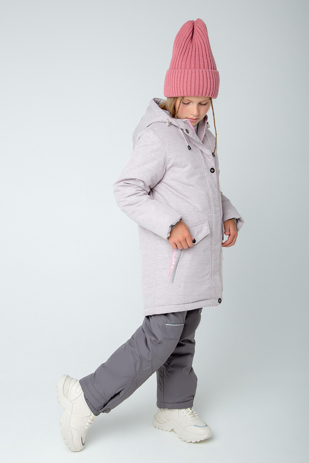 картинка Пальто зимнее для девочки Crockid ВК 38092/2 ГР от магазина детских товаров ALiSa