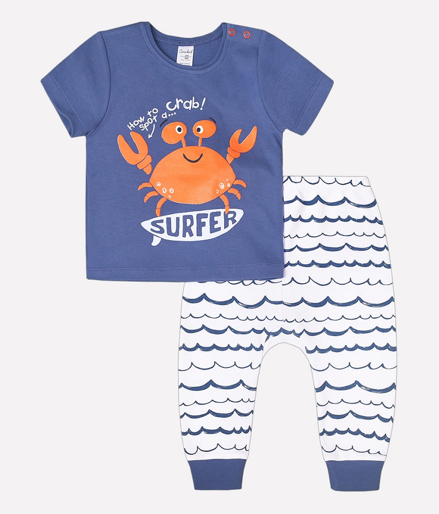 картинка Комплект для мальчика Crockid К 2567 ультрамарин + морская волна от магазина детских товаров ALiSa