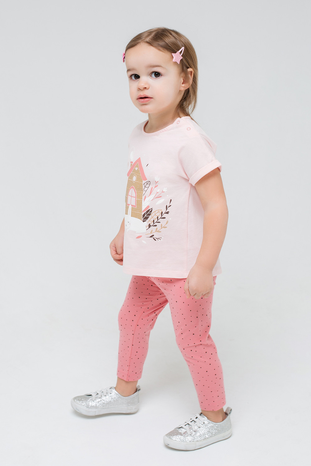 картинка Бриджи для девочки Crockid КР 4321 королевский розовый, крупинки к301 от магазина детских товаров ALiSa
