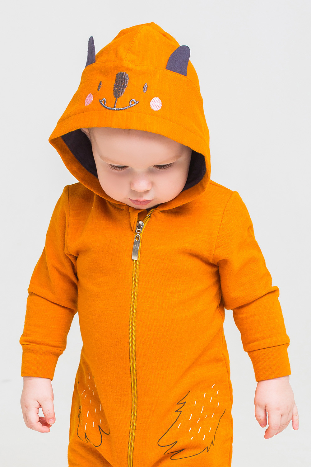 картинка Комбинезон для мальчика Crockid К 6262 оранжевый от магазина детских товаров ALiSa