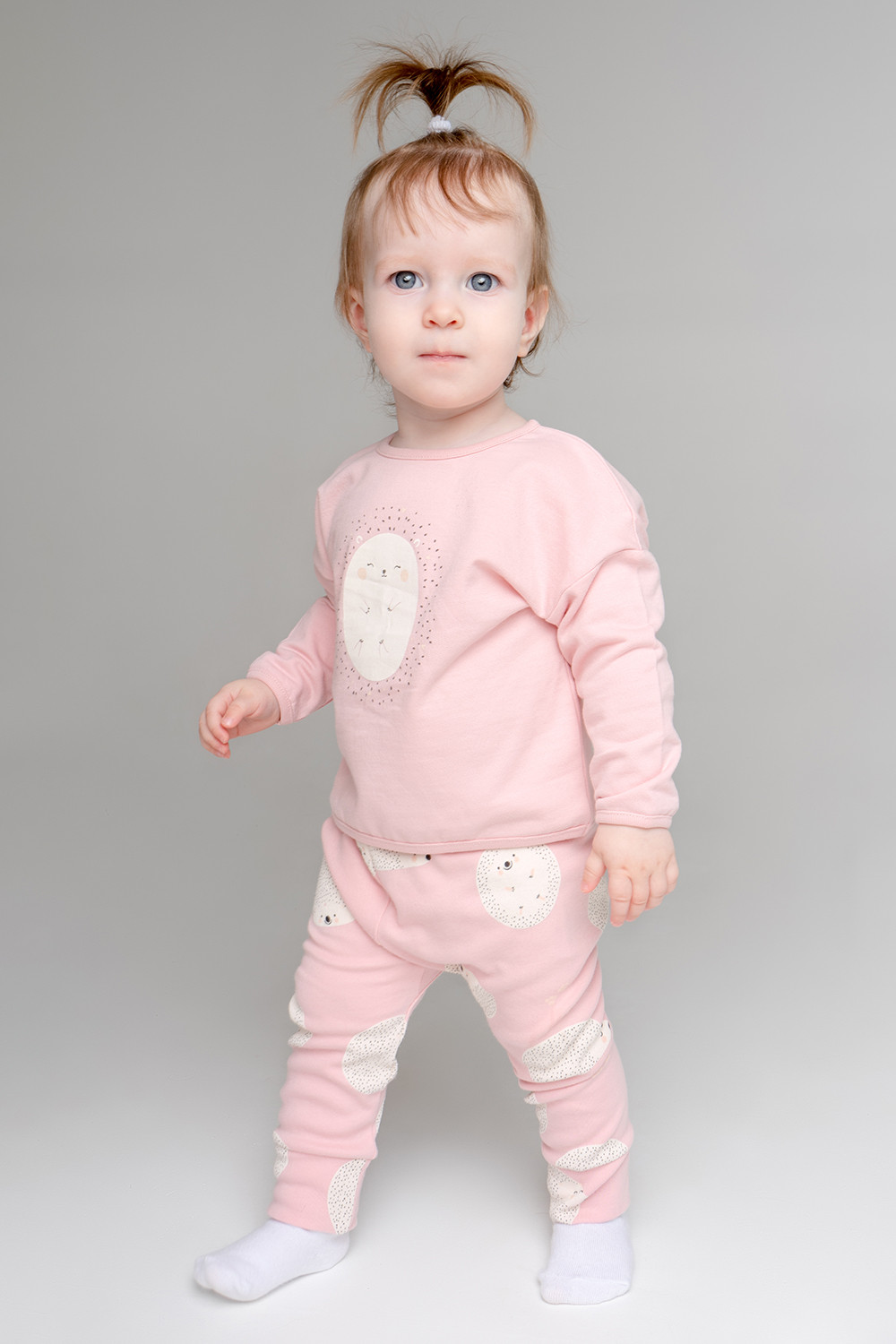 картинка Брюки для девочки Crockid К 4718 ёжики на розовом жемчуге я113 от магазина детских товаров ALiSa
