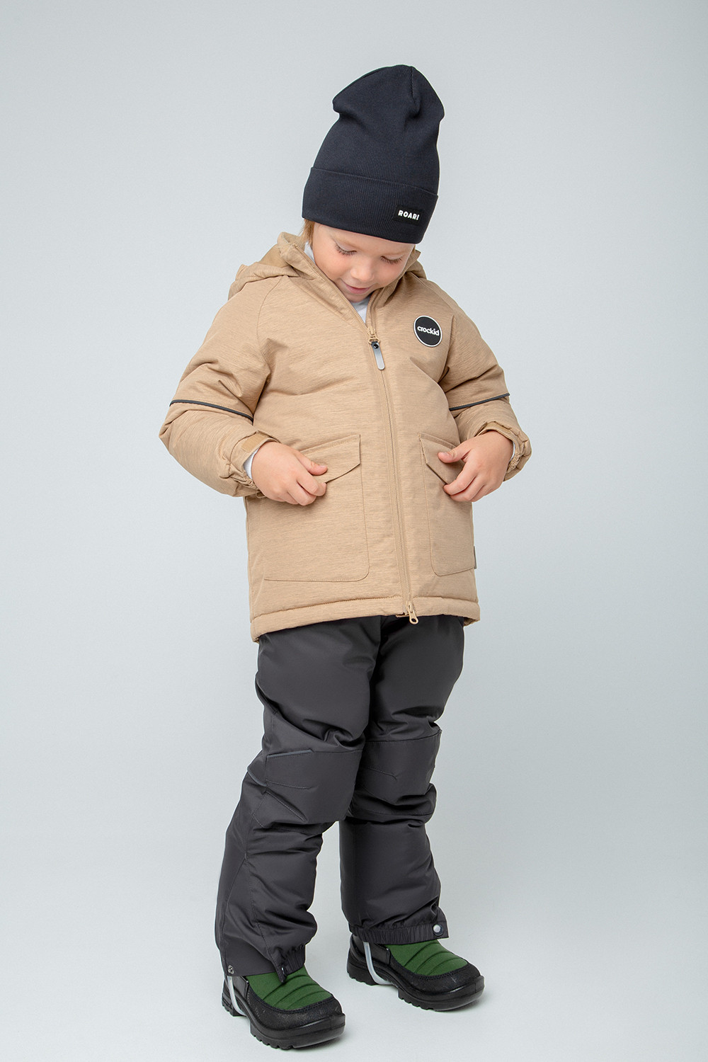 картинка Куртка зимняя для мальчика Crockid ВК 36082/2 ГР от магазина детских товаров ALiSa