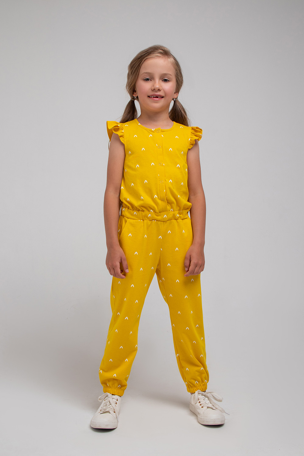 картинка Полукомбинезон для девочки Crockid КР 6182 горчица, галочки к337 от магазина детских товаров ALiSa