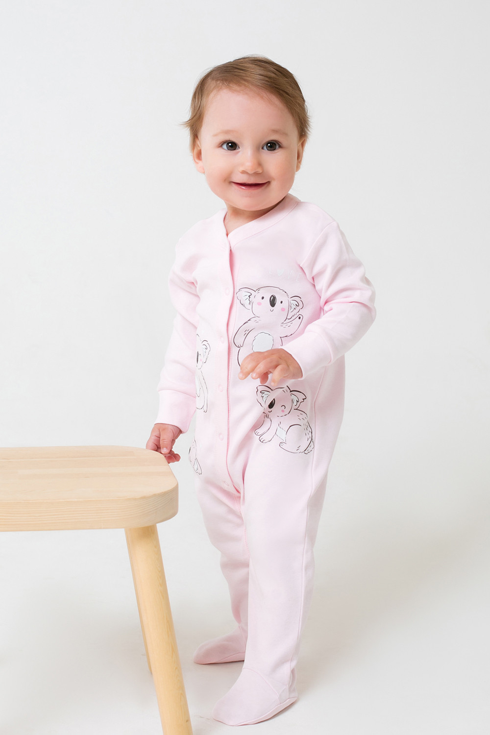 картинка Комбинезон для девочки Crockid К 6340 нежно-розовый (забавные коалы) от магазина детских товаров ALiSa