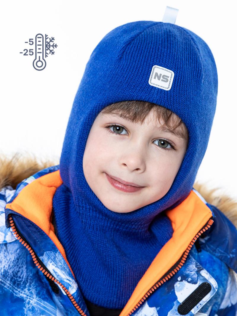 картинка Шлем утепленный для мальчика NIKASTYLE 10з12923 ультрамарин от магазина детских товаров ALiSa