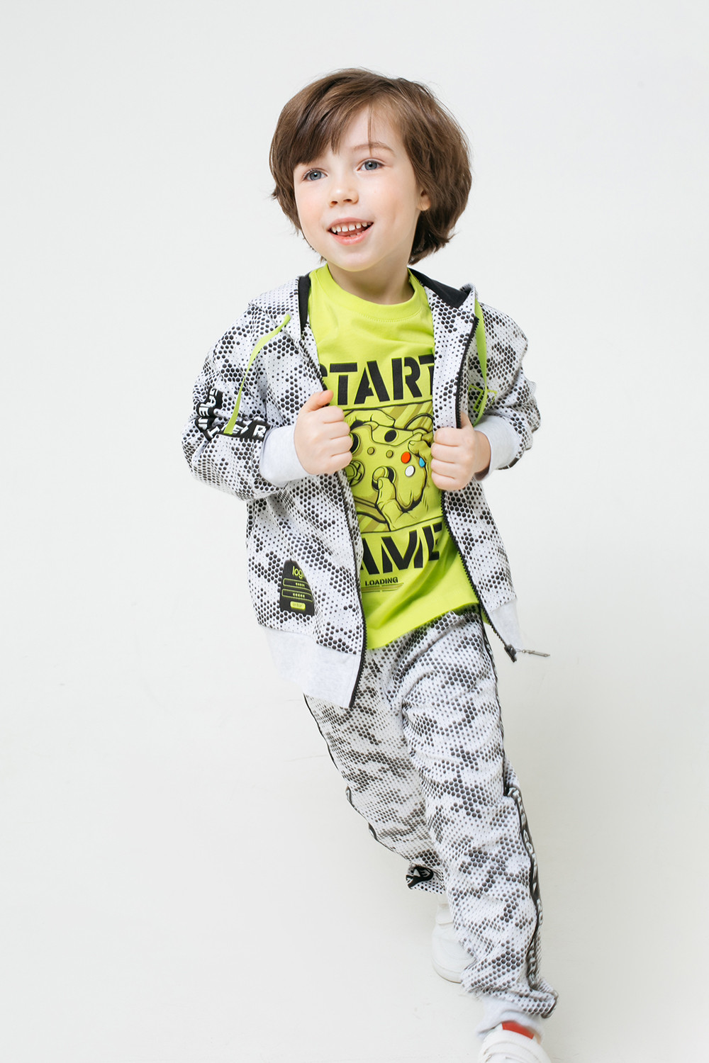 картинка Куртка для мальчика Crockid К 301395 светло-серый меланж, мозаика к1271 от магазина детских товаров ALiSa
