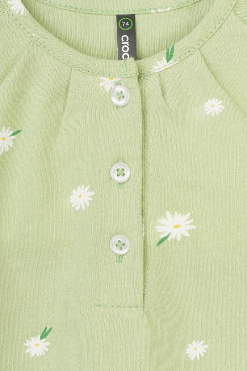 картинка Джемпер для девочки Crockid КР 302060 сочный лайм, летние цветы к391 от магазина детских товаров ALiSa
