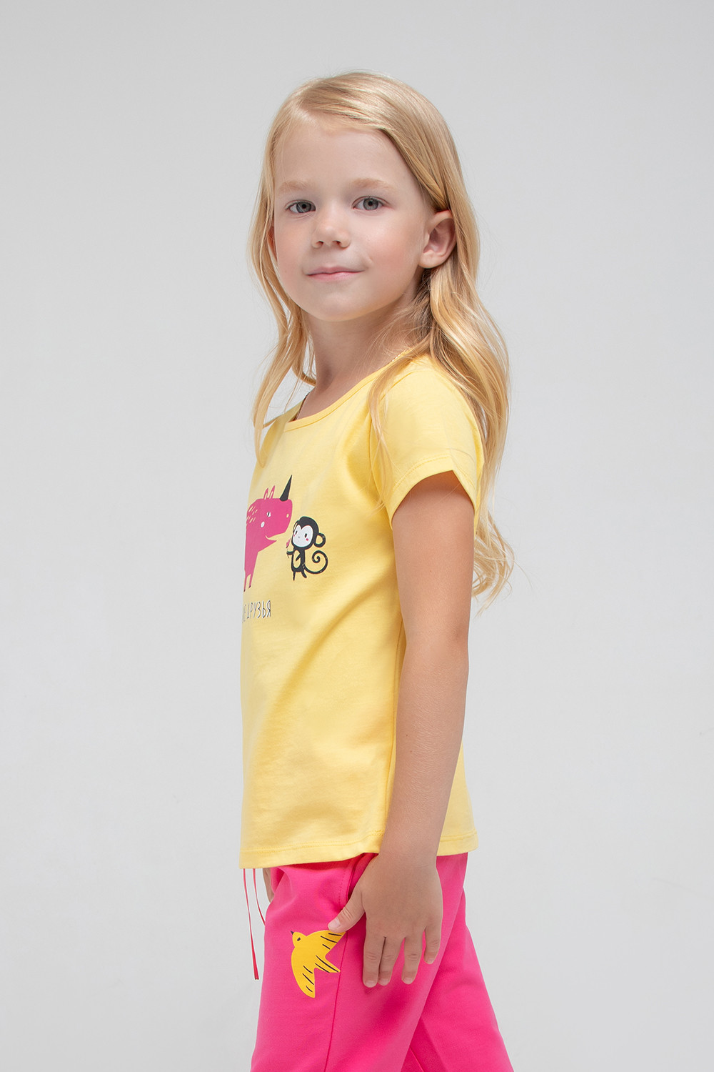 картинка Футболка для девочки Crockid К 301751 желтый к1288 от магазина детских товаров ALiSa