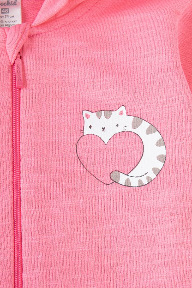 картинка Комбинезон для девочки Crockid К 6405 клубничное суфле (леопардовый котенок) от магазина детских товаров ALiSa