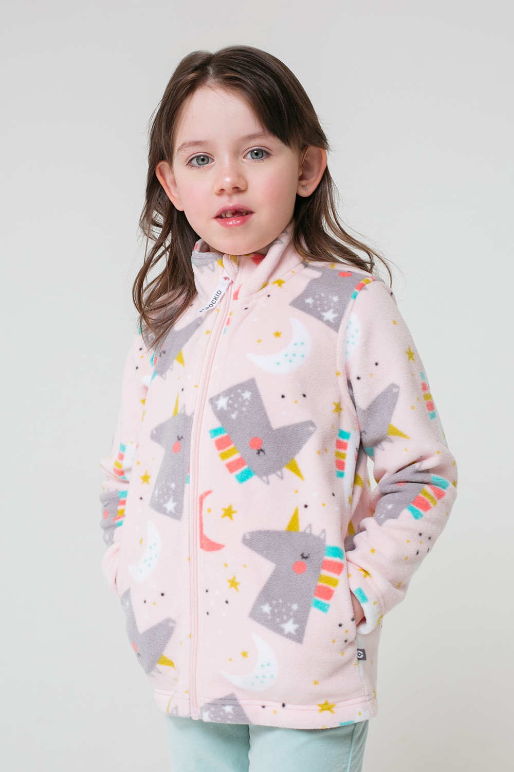 картинка Куртка флисовая для девочки Crockid ФЛ 34025/н/26 ГР от магазина детских товаров ALiSa