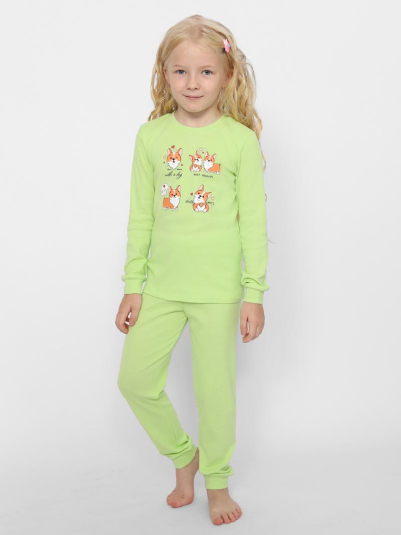 картинка Пижама для девочки Cherubino CWKG 50149-36 Лайм от магазина детских товаров ALiSa