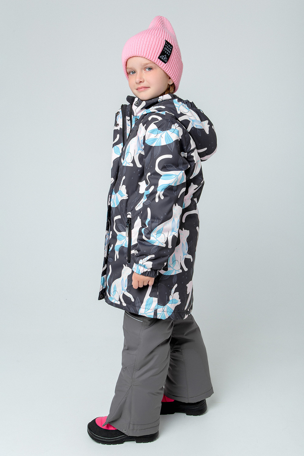 картинка Пальто зимнее для девочки Crockid ВК 38086/н/4 ГР от магазина детских товаров ALiSa