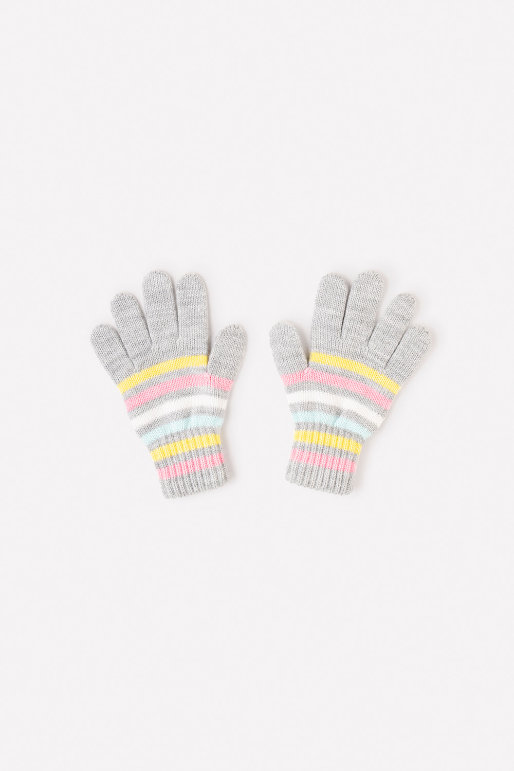 картинка Перчатки для девочки Crockid КВ 10000/ш светло-серый меланж, светлая бирюза от магазина детских товаров ALiSa