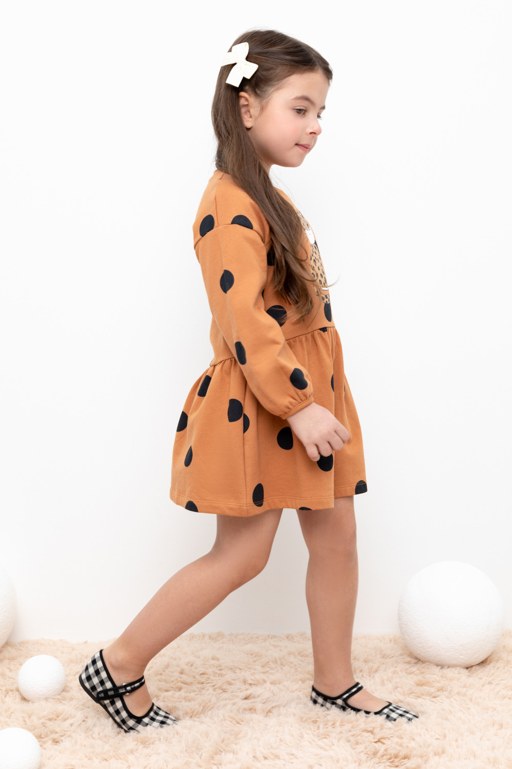 картинка Платье для девочки Crockid КР 5821 миндаль, большой горох к409 от магазина детских товаров ALiSa