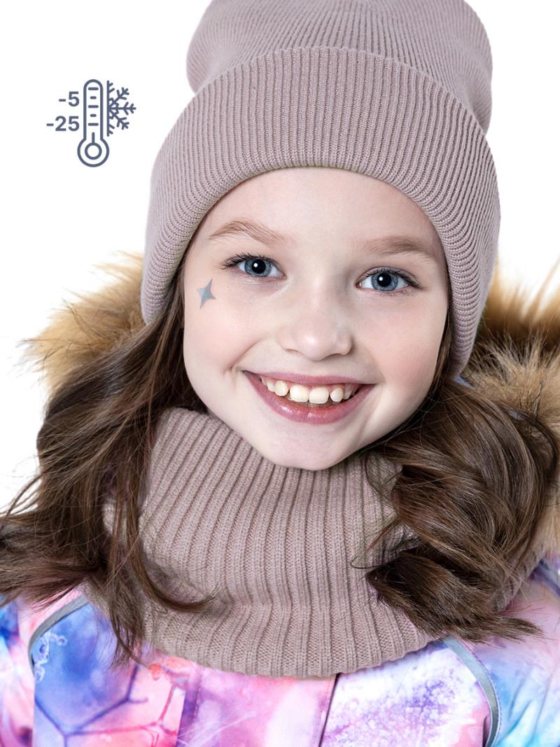 картинка Снуд зимний для девочки NIKASTYLE 17з12423 капучино от магазина детских товаров ALiSa
