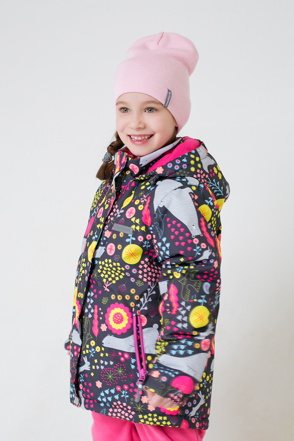 картинка Куртка зимняя для девочки Crockid ВК 38060/н/1 ГР от магазина детских товаров ALiSa