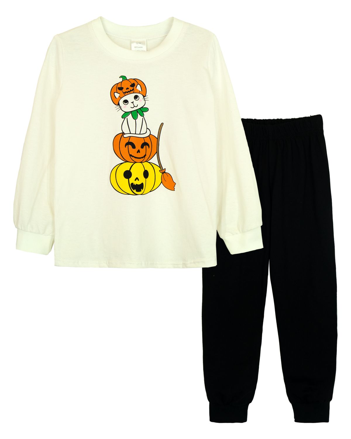 картинка Пижама детская Let's go LG 91243 Хэллоуин черно-молочный от магазина детских товаров ALiSa