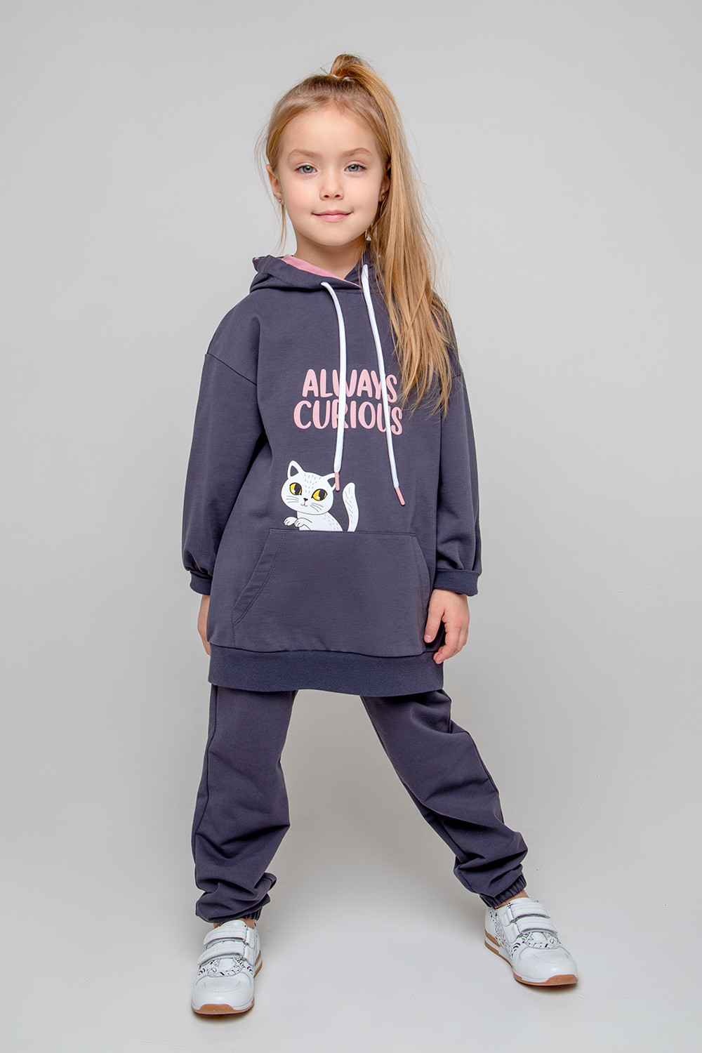 картинка Брюки для девочки Crockid КР 400449-1 темно-серый к345 от магазина детских товаров ALiSa