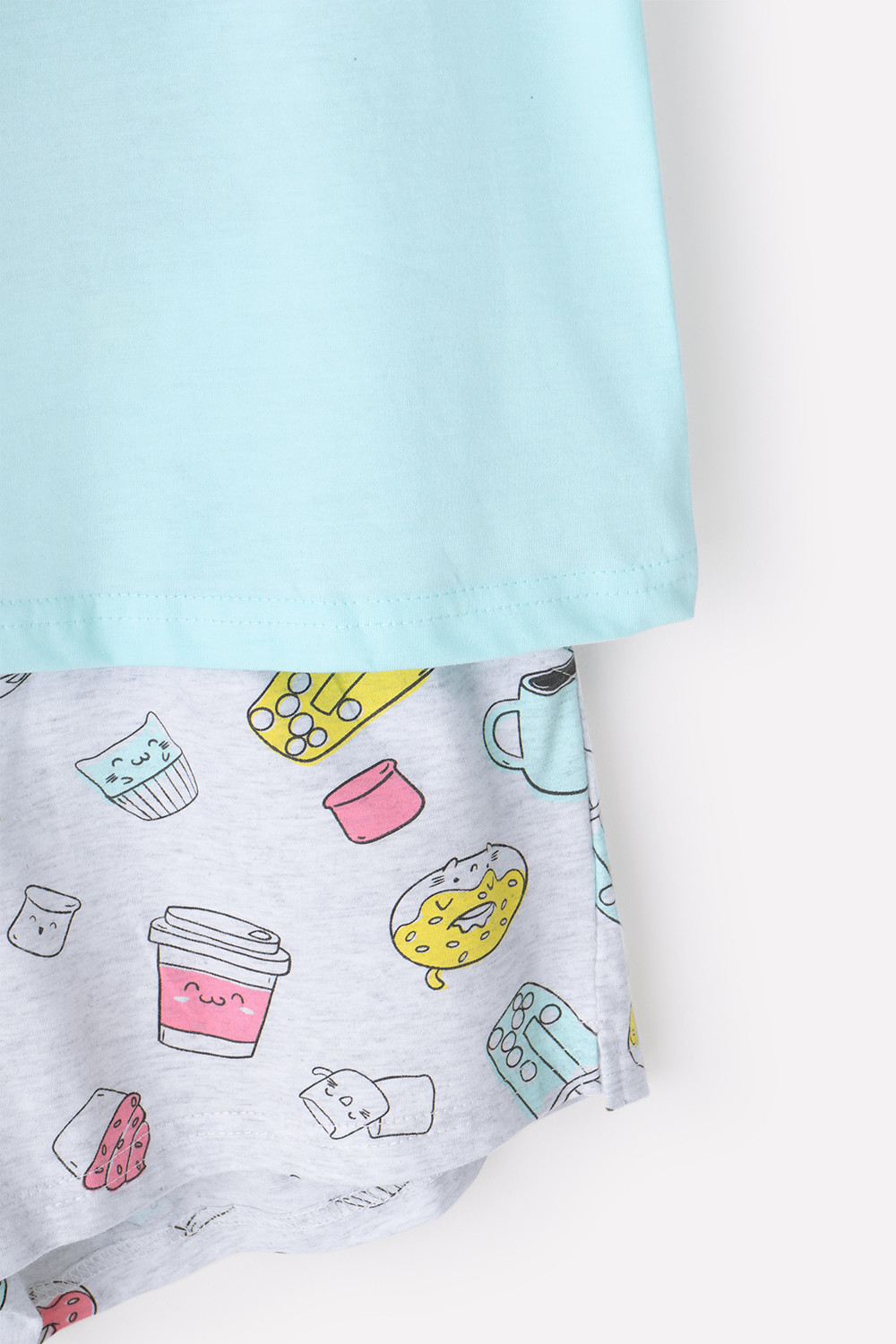 картинка Пижама для девочки КБ 2785 светлый минт, кофе и булочки от магазина детских товаров ALiSa