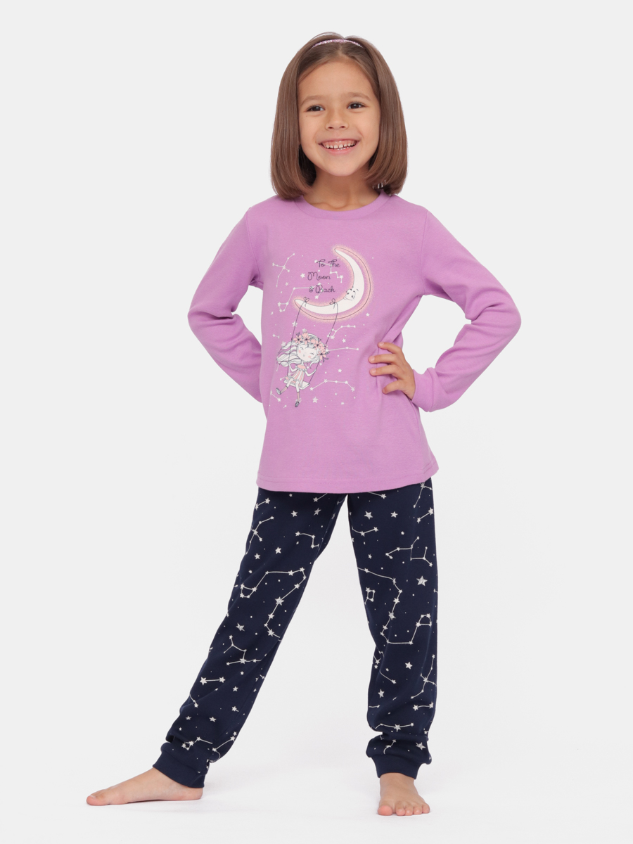картинка Пижама для девочки Cherubino CSKG 50087-45 Лаванда от магазина детских товаров ALiSa